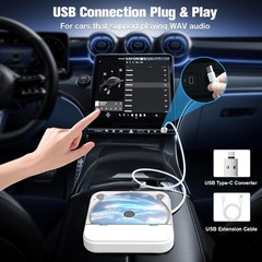 Car CD Player for CD Lovers, Road Trips, Home Listening, AUX & USB Compatible…