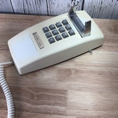 Western Electric Beige 2554 touch tone wall phone Untested