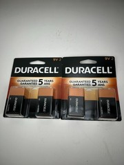 DURACELL 9 VOLT BATTERIES 4 TOTAL BATTERIES EXP. 2030 NEW SEALED PACKAGING