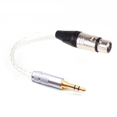 HIFI 7N Silver Plated 3.5mm Stereo 3pole Male to 4pin XLR Female Audio Adapter