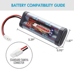 2x Tenergy 7.2V Battery Pack High Capacity 6-Cell 3000mAh NiMH Flat Battery NEW