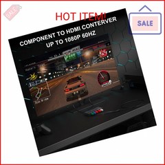 Portta Component to HDMI Converter, YPbPr RGB + R/L Audio to HDMI v1.3 Converter