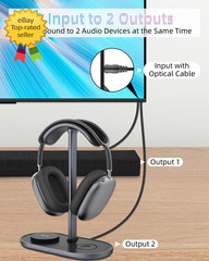 Optical Audio Splitter 1 In 2 Out Toslink Digital Fiber Cable TV Soundbar 0 5M