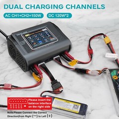 240W Touch Screen Dual Channel RC Car Lipo Battery Charger Balance Discharger US