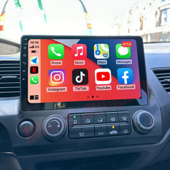 For Honda Civic 2006-2011 Apple CarPlay Android 15 Car Stereo Radio GPS WiFi RDS