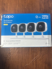 TP-Link Tapo C100 1080P Indoor WiFi Security Camera 4-Pack w/Adapters Tested