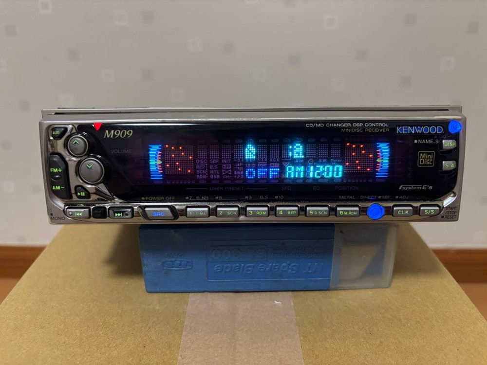 Kenwood M909 1DIN Car Audio MD Player Tested Working Very Good Condition