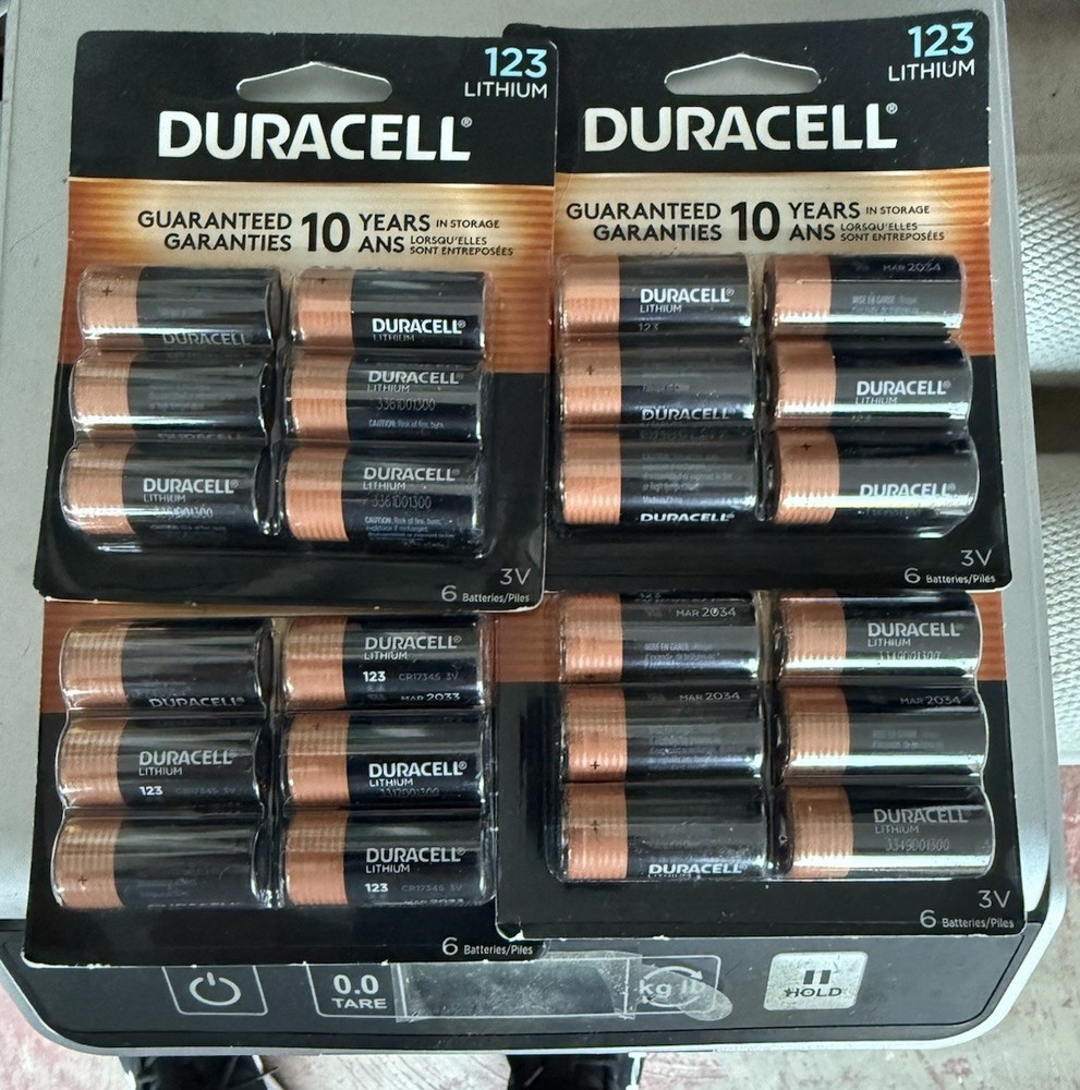 2 Pks – Duracell Lithium 123 3V Battery 12 TOTAL EXP 2030 New/Sealed FREE SHIPPI