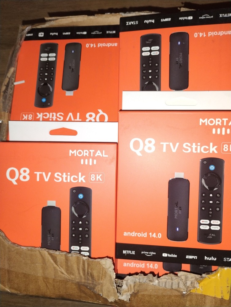 Lot of 10 Pack Android Q8 Smart TV Stick 8K