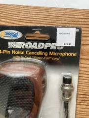 RoadPro 4-Pin Noise Cancelling CB Microphone Super Coil Cord New Old Stock