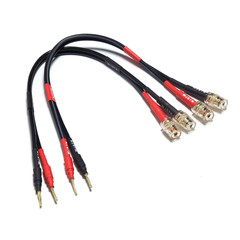 WJSTN Speaker Cable with Banana Plug and Jack Connectors, Flex Pin Banana Plugs