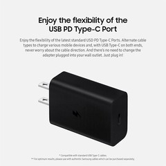 New OEM Samsung Fast Charging 15W USB Type-C Wall Charger with 3 FT USB-C Cable