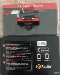 Gigaware HD Receiver Radio for iPod Touch Or iPhone 12-645 Open Box————-34