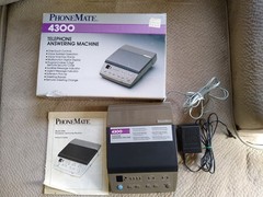 Vintage PHONEMATE 4300 Dual Tape Telephone Answering Machine 1990 – Works