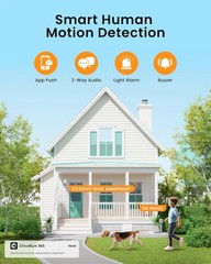 4MP Wireless Outdoor Solar Security Camera System PTZ IP Cam WIFI CCTV 8000mAh