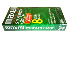 Videocassette VHS Maxell T-160 Standard Grade up to 8 hours