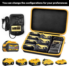 Extra Large Battery Storage Holder Case for DEWALT 20V/ 60V MAX XR Battery &Char