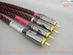 A01(0.5m 1.5ft) — Pair(2pcs) Canare L-4E6S Star Quad RCA Audio Cables