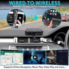 Pyle Wireless Carplay & Android System iA Box-4GB RAM 64GB ROM (Black Pattern)