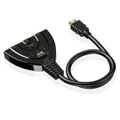 4K HDMI Switch 3 Port Splitter Cable Switcher HUB Adapter for HDTV PS4 Xbox PC