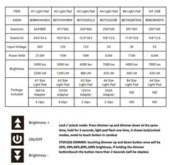 HSK A4 LED Artist tracing Light Box Copy Table, Adjustable High Brightness Li…