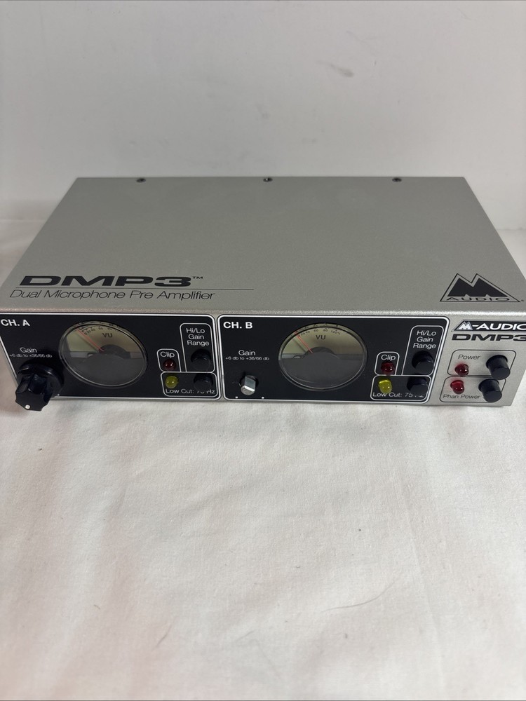 M-Audio DMP3 Dual Microphone Pre Amplifier Powers On Unable To Test May Work