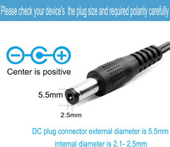 9Volt DC Power Supply 1A Universal AC/DC Adapter, 100-240V 50/60Hz 9 Volts 1Amp