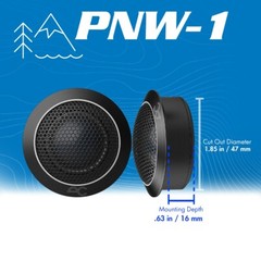 AudioControl PNW-1 High-Fidelity Tweeters PNW Series Silk Dome/Aluminum Housing