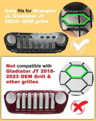 LED Grill Lights for Jeep Wrangler JL 2024 2025 Grille Lights Wrangler JL Acc…