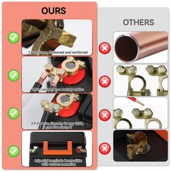 Top Post Angle Type Brass Car Battery Terminal Pole Connector Clamp Disconnect