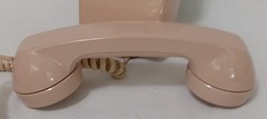 Western Electric rose beige 2554 touch tone wall phone, works