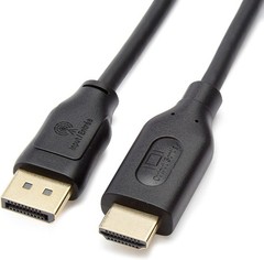 (2-10 PACK) 3FT Amazon Basics DisplayPort (Source) to HDMI (Display) 4K Cable