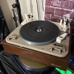 VTG Garrard Laboratory Type A Turntable & Wood Plinth Base WORKS READ! NO COVER