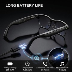 AI Smart Glasse for Men Women —8 MP Camera, Open-Ear Speakers for Audio, Vide…