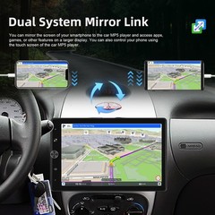 10.4” Android 15.0 Single 1 Din Carplay Rotatable Car Stereo Radio GPS WIFI