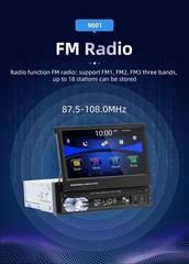 Single 1 Din 7″ Flip Out Car Stereo FM BT Radio with Apple Carplay/Android Radio
