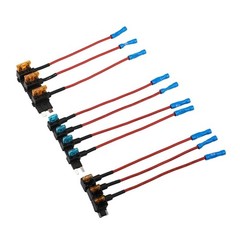 12V Car Add-a-Circuit Fuse Adapter 10pcs Set Standard Mini Tap Blade Holder