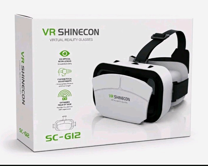 VR SHINECON SC-GI2 Smartphone VR Headset 6.0in Max 96° FOV IPD White/Black