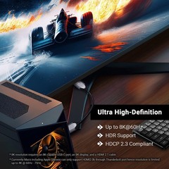 Active DP 2.0 to HDMI 2.1 Adapter – 8K & 4K Support for Gaming & Home Theatre