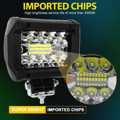 4x 4 Inch LED Work Light Bar Flood Spot Pods Offroad Fog Driving ATV Truck