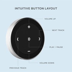 Compact Wireless Music Control Button for iPhone, Android, and Car Audio Systems