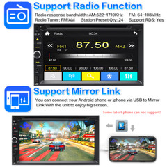 Backup Camera 7″ 2Din Car Stereo Radio CD DVD Player Bluetooth CarPlay GPS Auto
