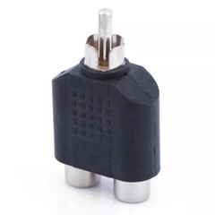 Audio Connectors Adapter Plug RCA Y Splitter AV Audio Converter 1Male to 2Female