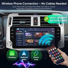 Android Car Radio for Toyota 4Runner, 4GB RAM 64GB ROM, 4G LTE, 1080p AHD Camera