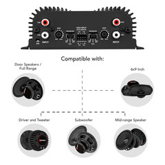 Taramps TS 400X4 2 Ohms Black Multichannel Stereo Amplifier 400 Watts Rms, 4 Cha