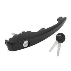 Front Car Exterior Door Handle for VW Beetle 1947-2003 Black ABS, Metal 1 Set