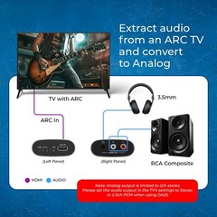 HDMI (EARC/ARC) To Analog Audio Converter Over RCA (DA25)