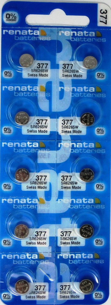 10 377 / 376 SR626SW Renata Swiss Made Batteries