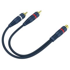 RCA Splitter 1 Female to 2 Male 2 Pack RCA Y Splitter RCA Audio Video Cable S…