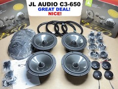 JL AUDIO EVOLUTION C3-650 6.5 MID-RANGE WOOFERS + TWEETERS …. NICE SEE INFO!